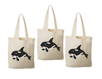 Orca Birthday Party Favor Bags, Set of 3