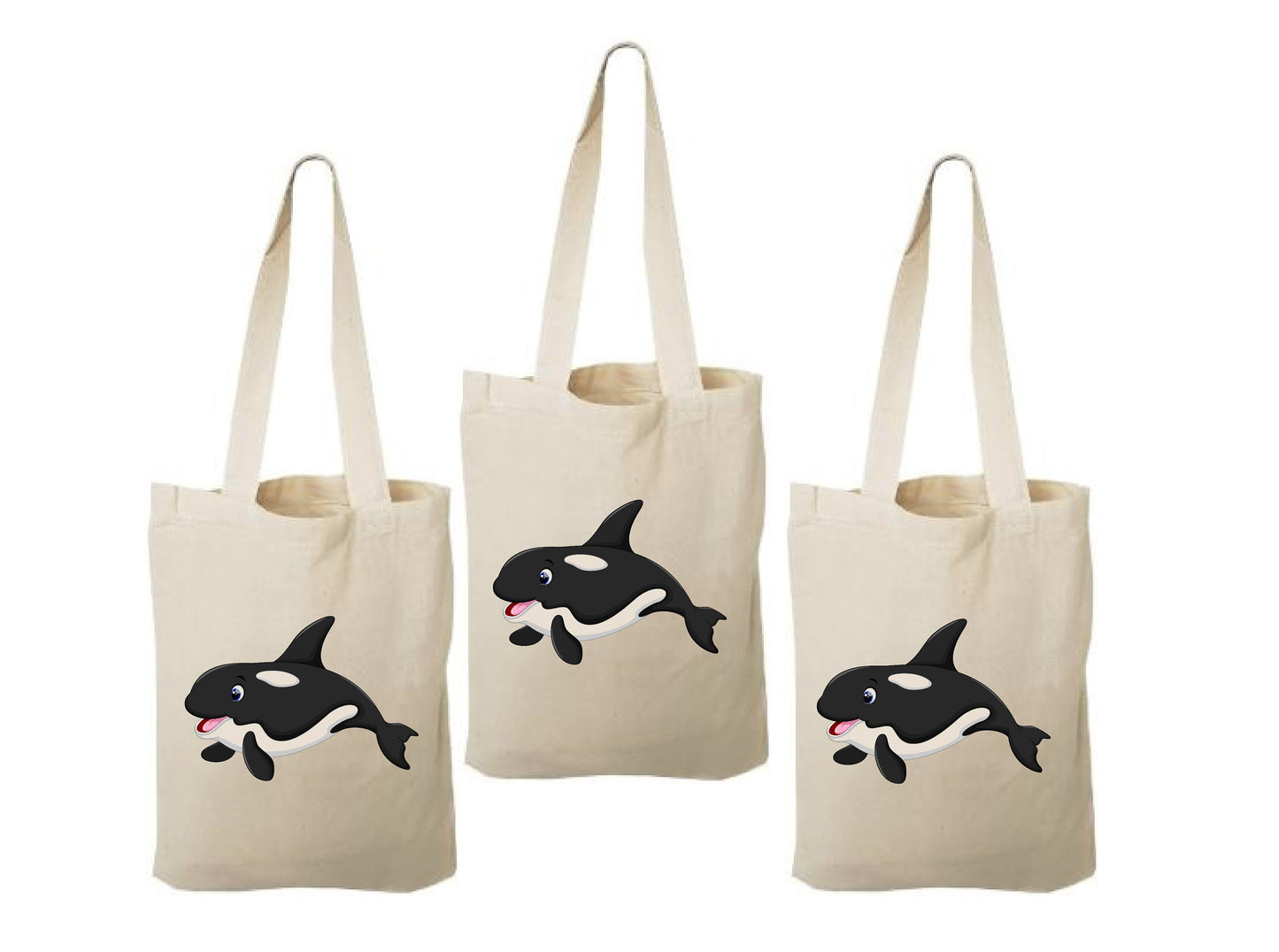 Orca Birthday Party Favor Bags, Set of 3