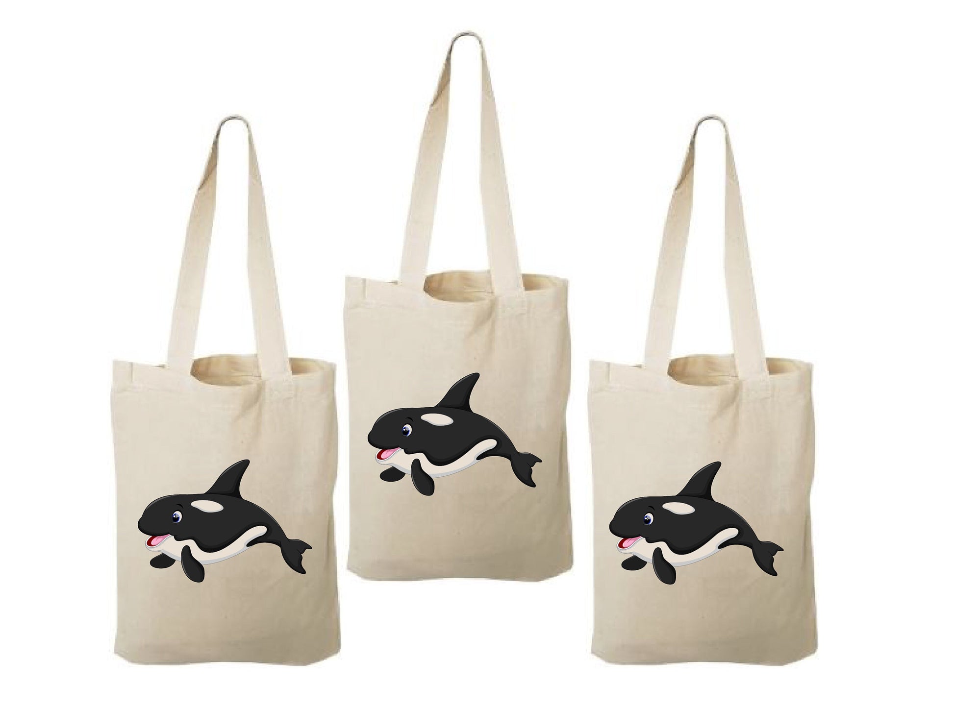 Orca Birthday Party Favor Bags, Set of 3