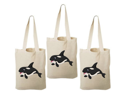 Orca Birthday Party Favor Bags, Set of 3