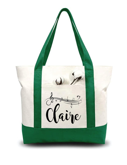 Musician Gift - Personalized Music Tote Bag