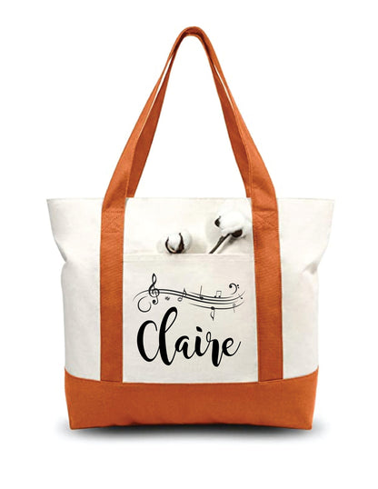 Musician Gift - Personalized Music Tote Bag