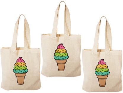Ice Cream Party Favor Bags - Set of Three Bags