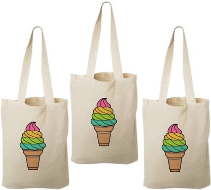 Ice Cream Party Favor Bags - Set of Three Bags