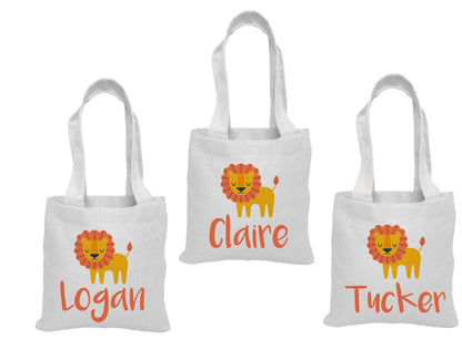 Personalized Lion Party Favor Bags - Set of Three Bags