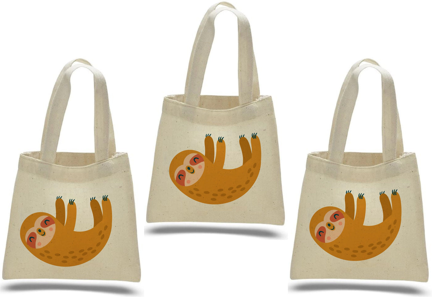 Sloth Party Favor Bags - Set of Three Bags