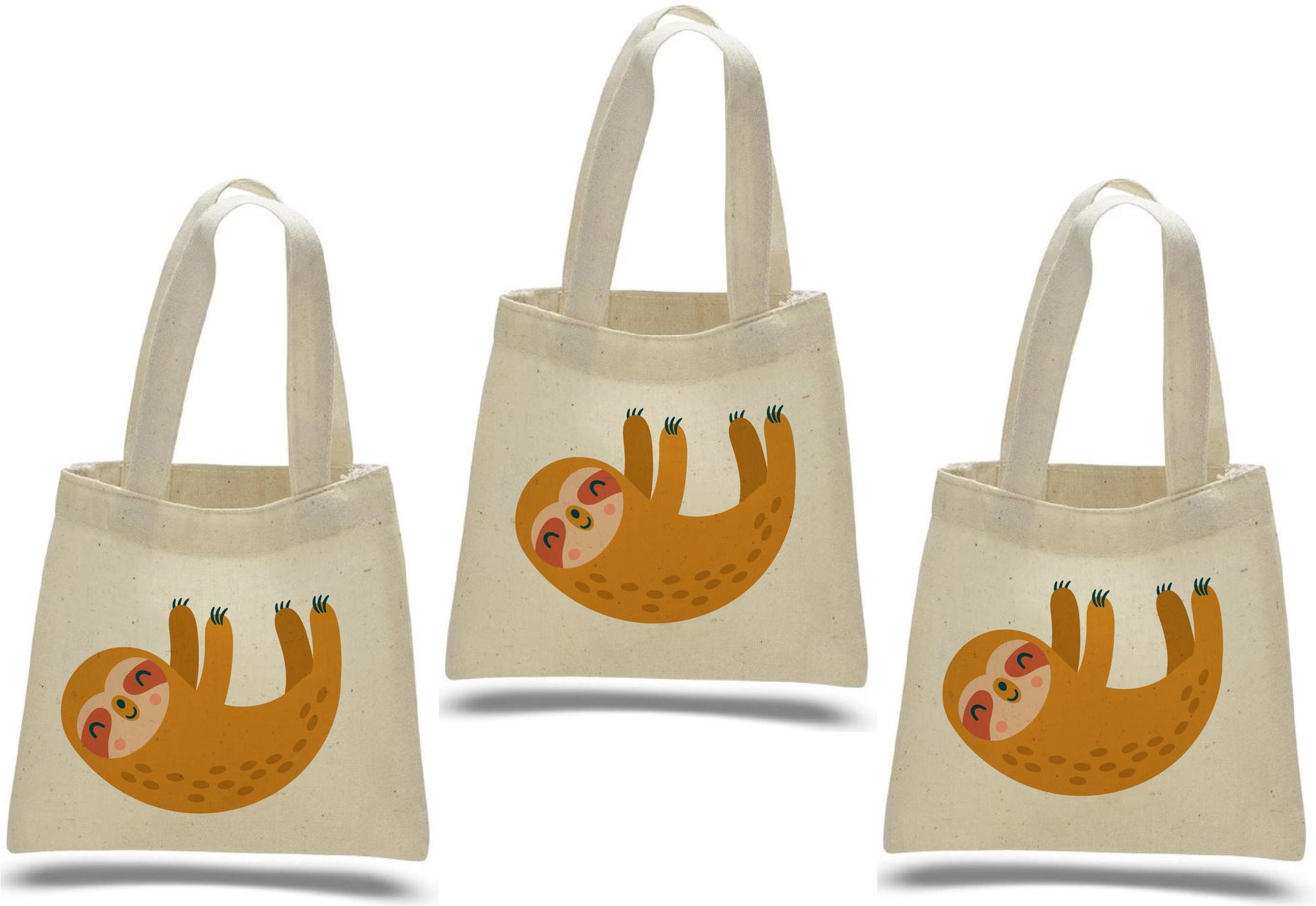 Sloth Party Favor Bags - Set of Three Bags