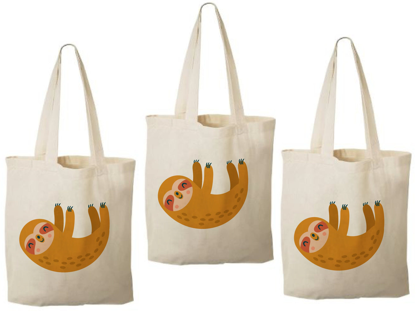 Sloth Party Favor Bags - Set of Three Bags
