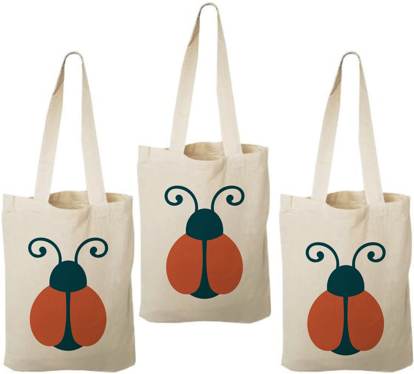 Ladybug Party Favor Bags - Set of Three Bags