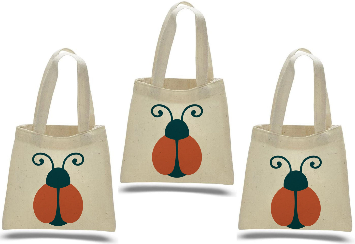 Ladybug Party Favor Bags - Set of Three Bags