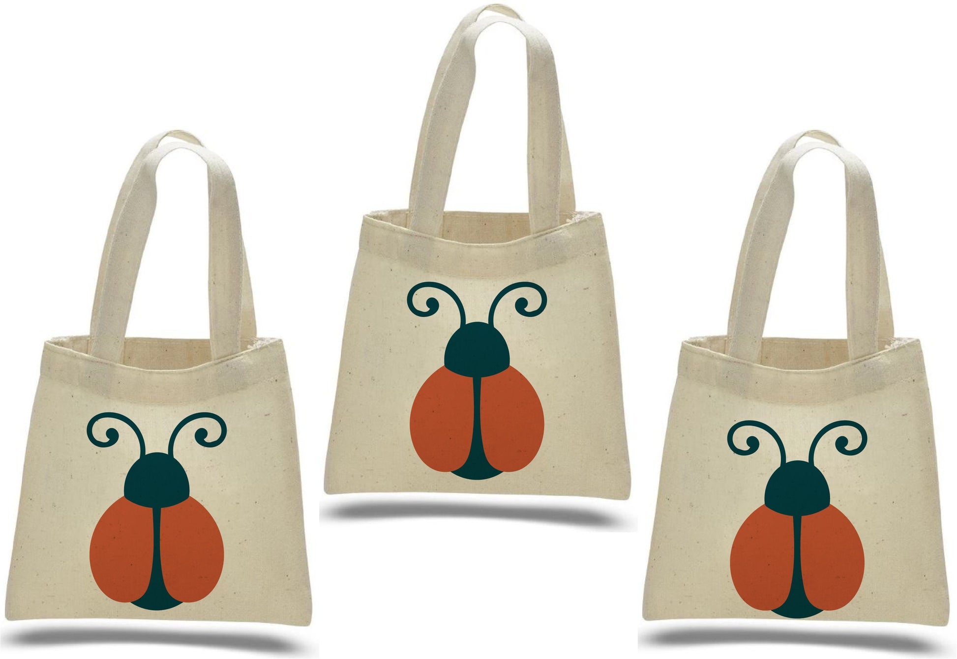 Ladybug Party Favor Bags - Set of Three Bags