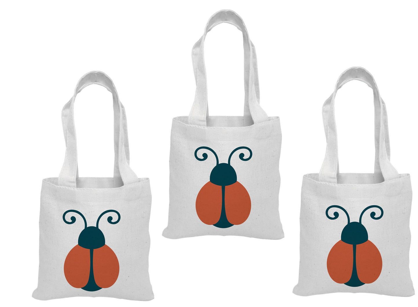 Ladybug Party Favor Bags - Set of Three Bags