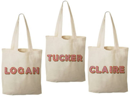 Personalized Donut Party Favor Bags - Set of Three Bags