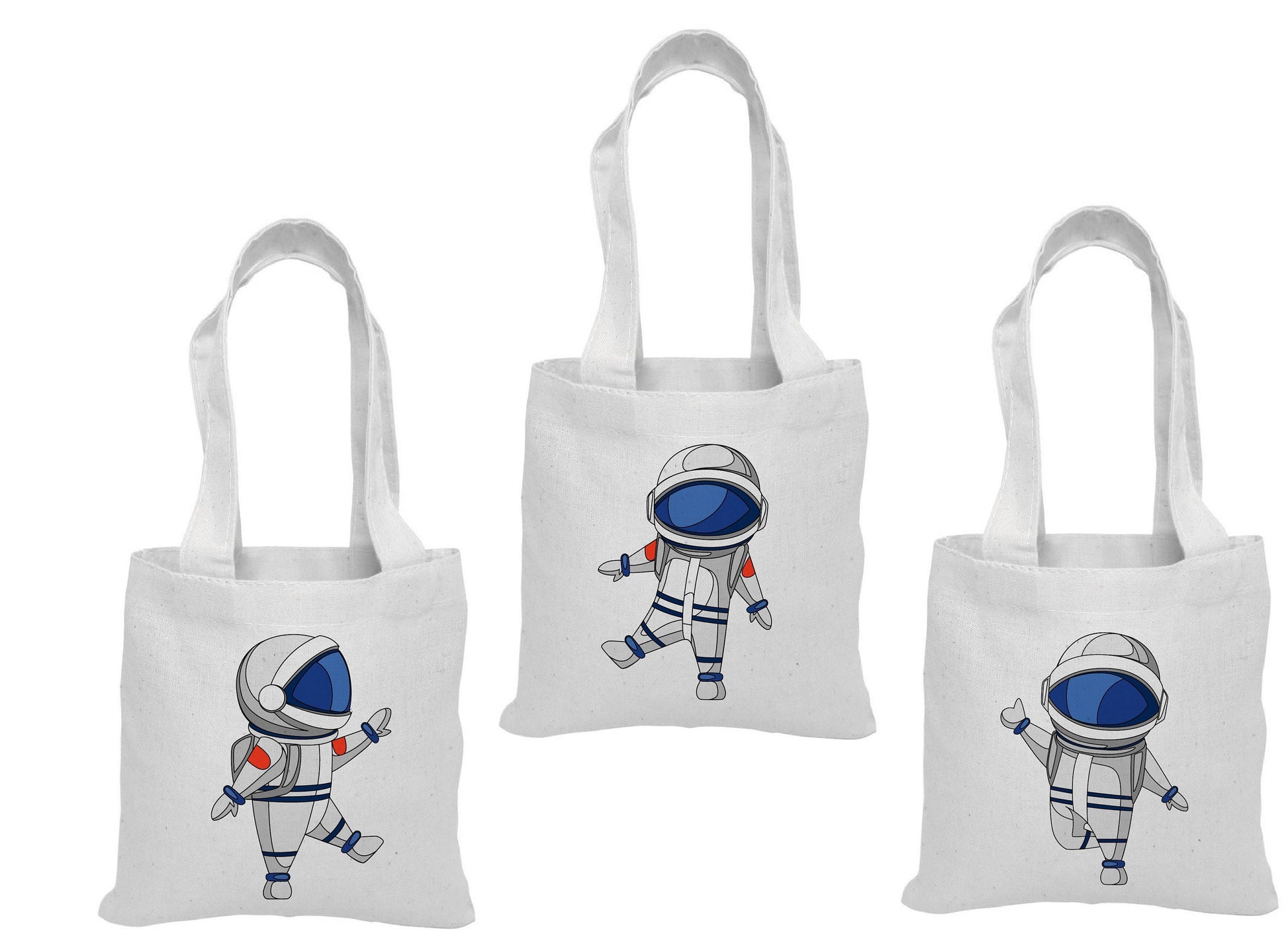 Astronaut Party Favor Bags - Perfect for Astronaut or Space Themed Parties & Events - Set of Three Bags
