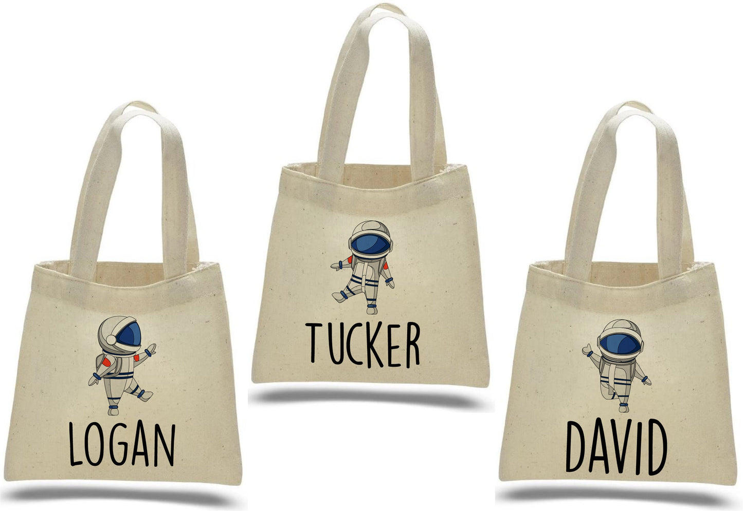 Personalized Astronaut Party Favor Bags - Set of Three Bags