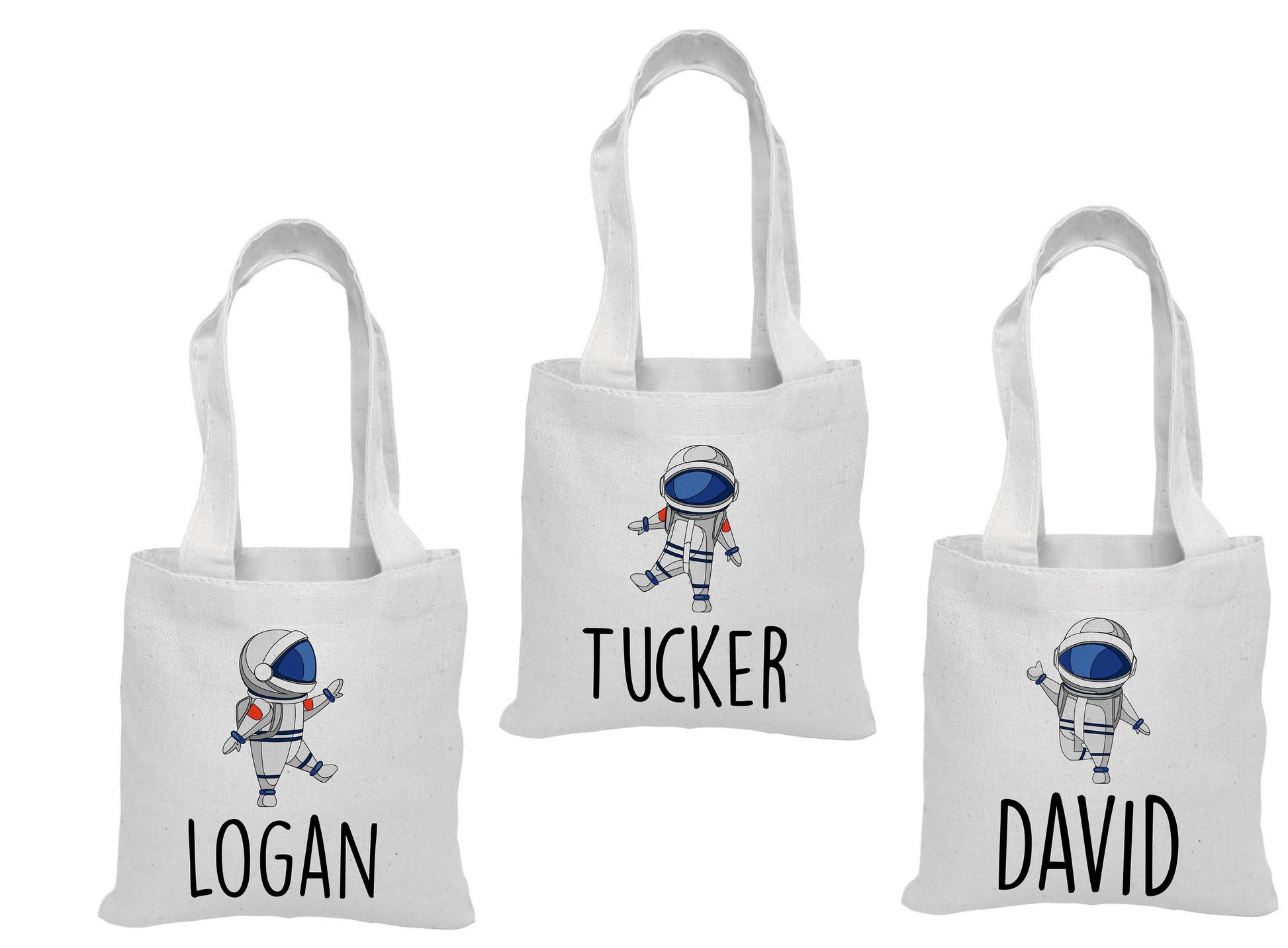 Personalized Astronaut Party Favor Bags - Set of Three Bags