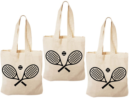 Tennis Party Favor Bags, Set of 3 Cotton Treat Bags