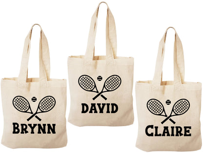 Personalized Tennis Party Favor Bags - Set of Three - Perfect for Tennis Themed Parties!