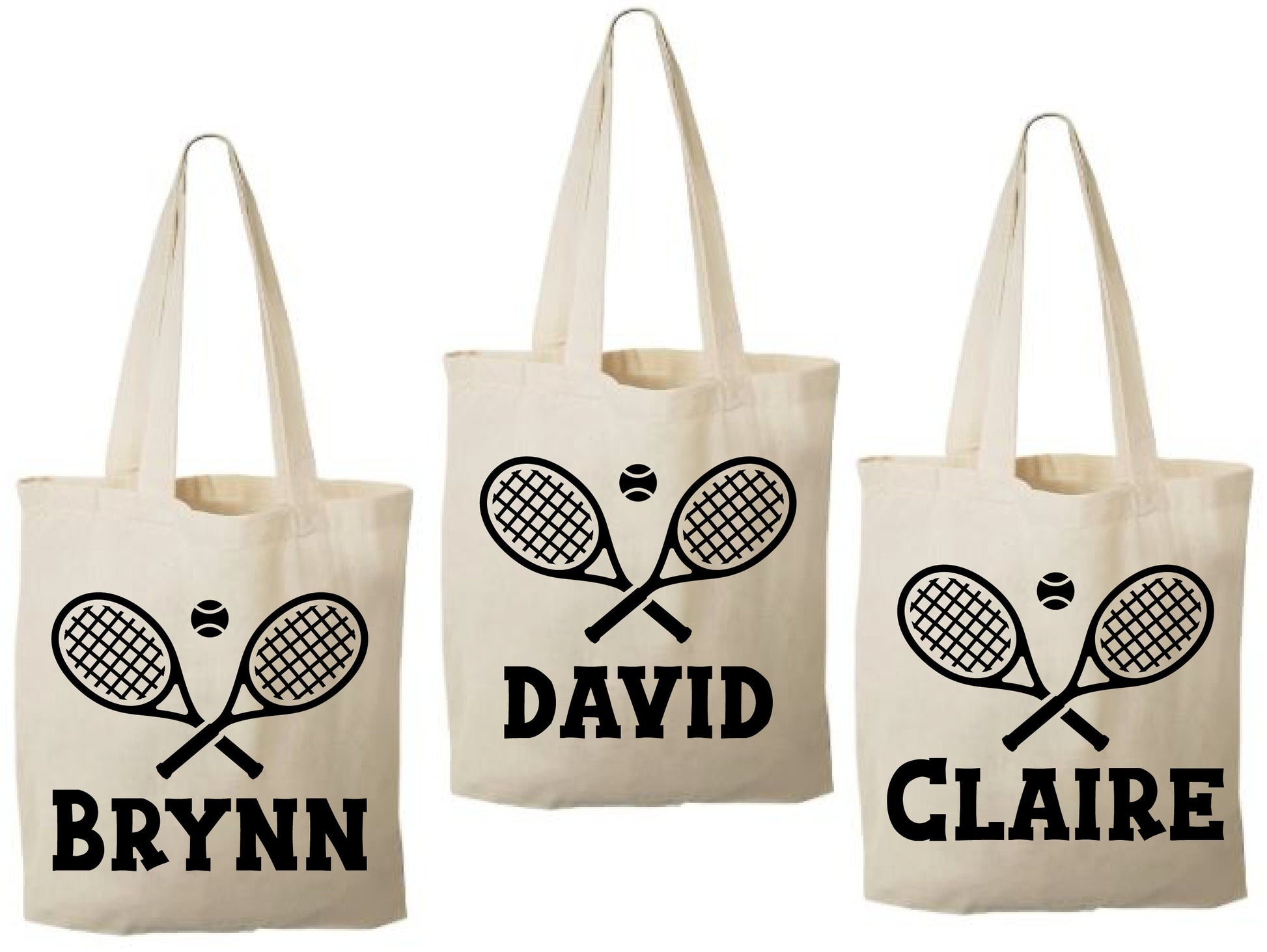 Personalized Tennis Party Favor Bags - Set of Three - Perfect for Tennis Themed Parties!
