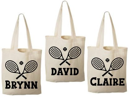 Personalized Tennis Party Favor Bags - Set of Three - Perfect for Tennis Themed Parties!