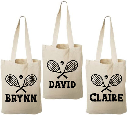 Personalized Tennis Party Favor Bags - Set of Three - Perfect for Tennis Themed Parties!