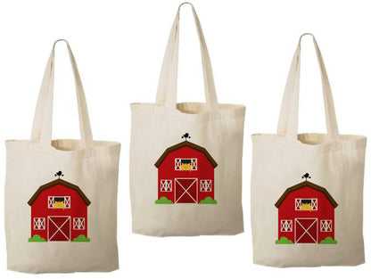 Barnyard Party Favor Bags, Farm Treat Bags, Set of 3