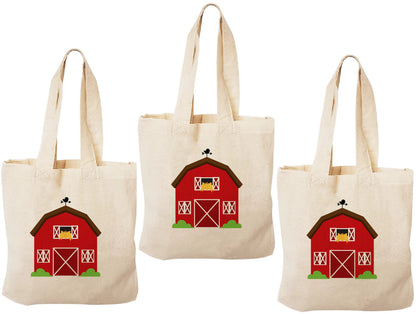 Barnyard Party Favor Bags, Farm Treat Bags, Set of 3