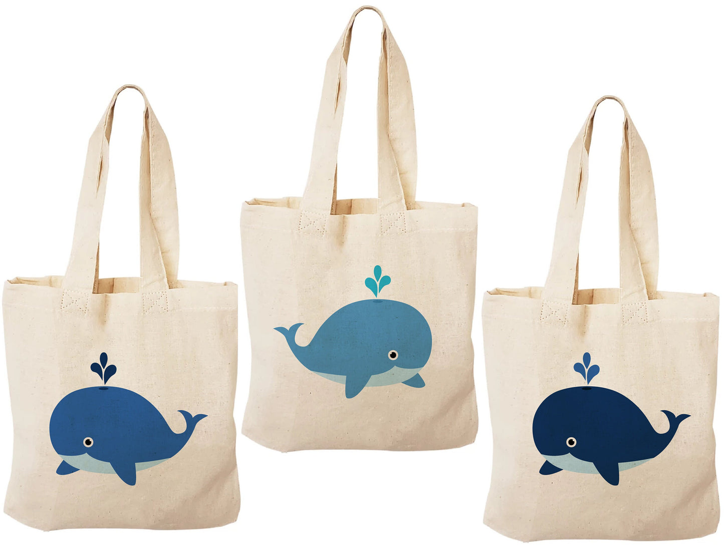 Whale Party Favor Bags - Set of Three Bags
