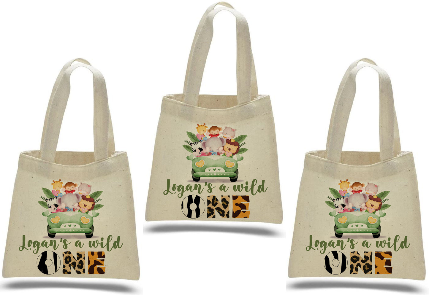 Custom Wild One Party Favor Bags - Set of Three Bags