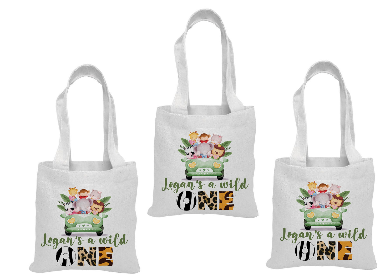 Custom Wild One Party Favor Bags - Set of Three Bags