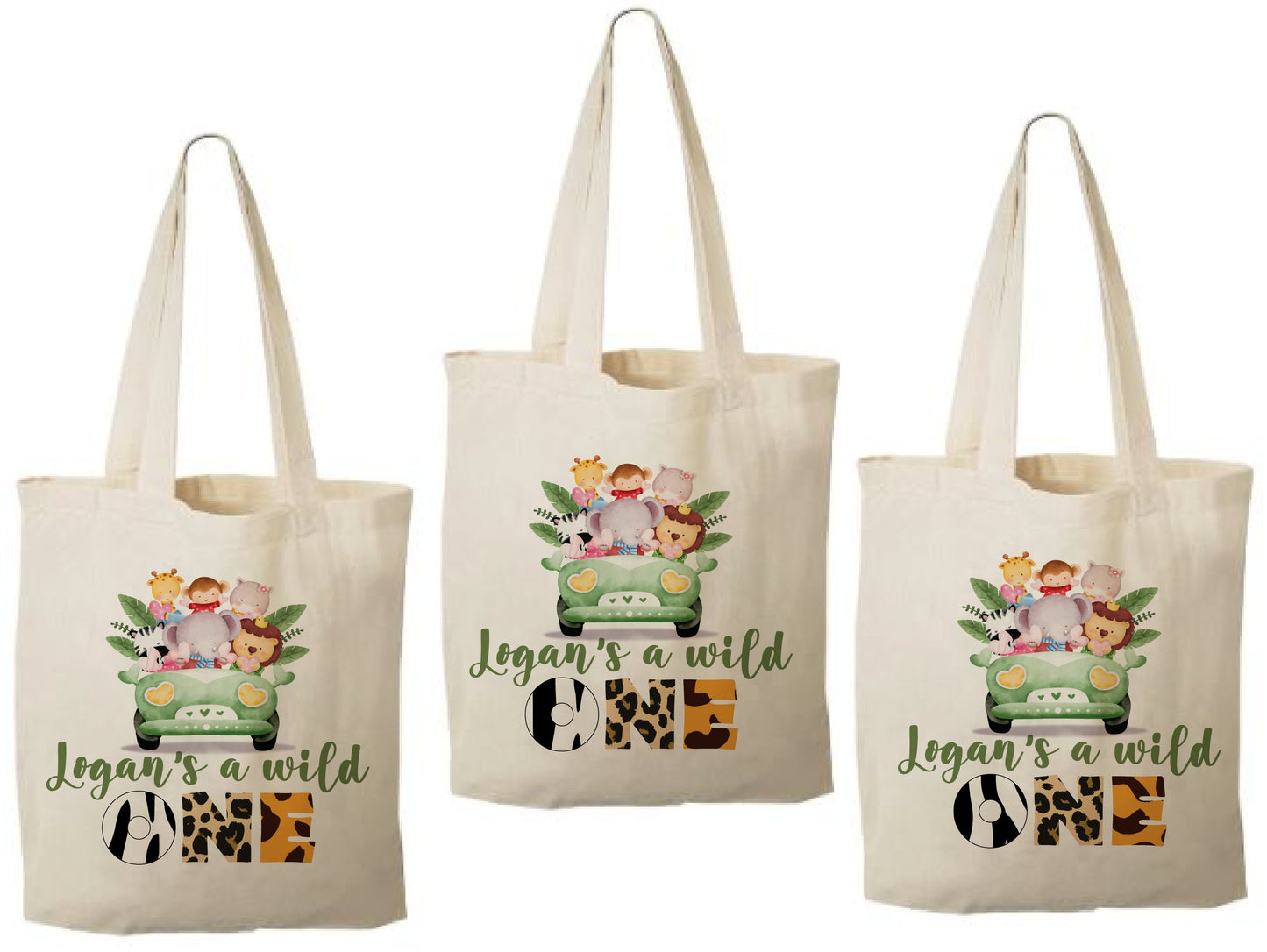 Custom Wild One Party Favor Bags - Set of Three Bags