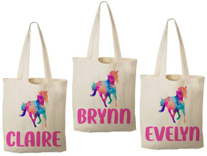 Personalized Horse Party Favor Bags - Set of Three Bags