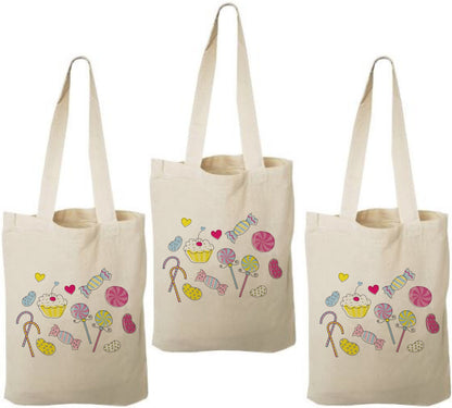 Candy Themed Party Favor Bags - Set of Three Bags
