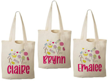 Personalized Candy Party Favor Bags - Set of Three Bags