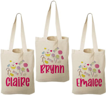 Personalized Candy Party Favor Bags - Set of Three Bags