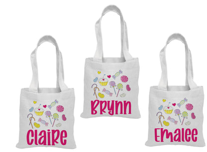Personalized Candy Party Favor Bags - Set of Three Bags
