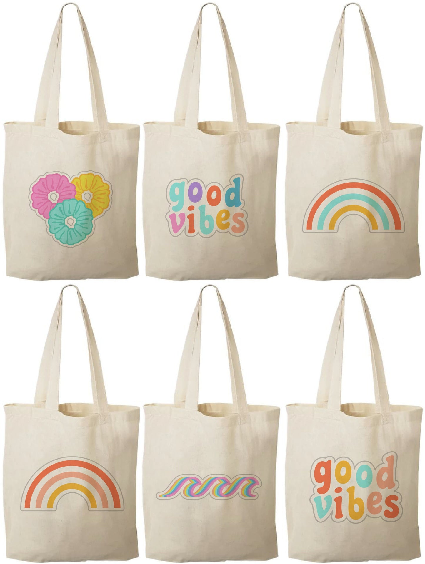 Teen Girl Birthday Party Bags - Set of Six Bags