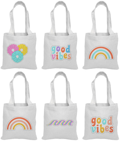 Teen Girl Birthday Party Bags - Set of Six Bags
