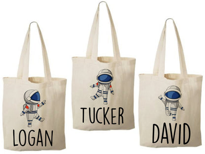 Personalized Astronaut Party Favor Bags - Set of Three Bags