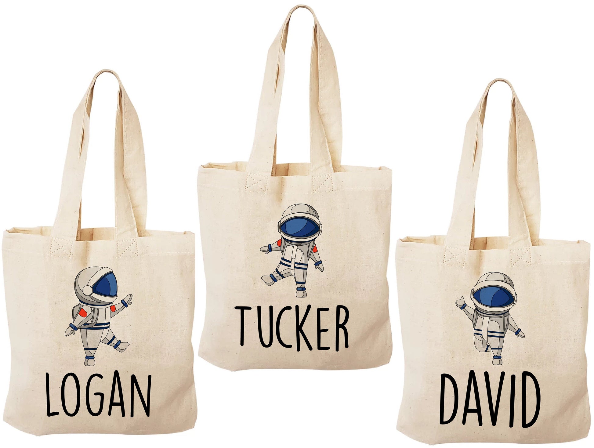 Personalized Astronaut Party Favor Bags - Set of Three Bags