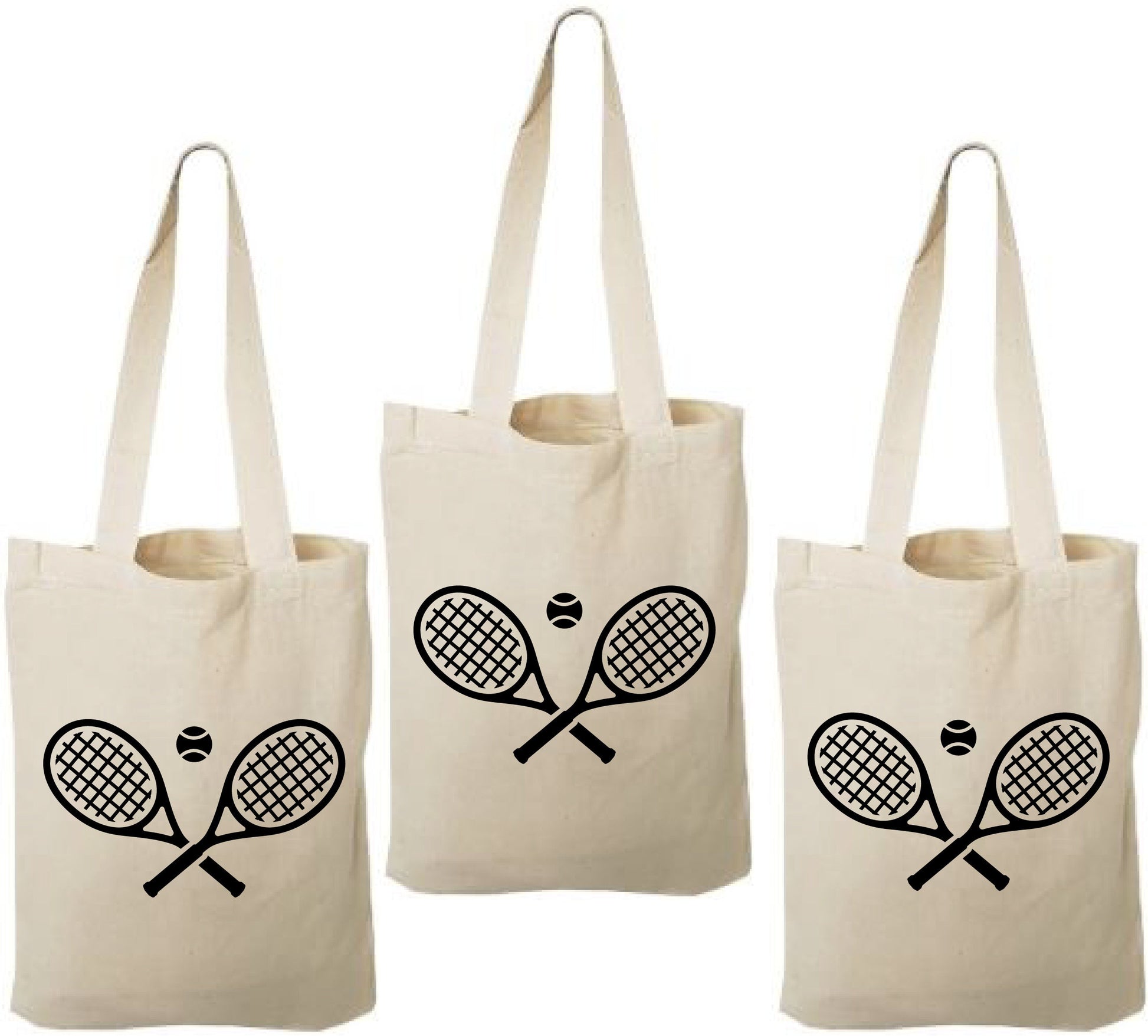 Tennis Party Favor Bags, Set of 3 Cotton Treat Bags