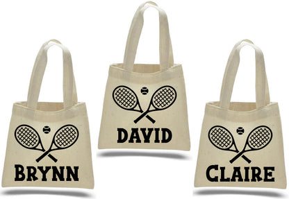 Personalized Tennis Party Favor Bags - Set of Three - Perfect for Tennis Themed Parties!