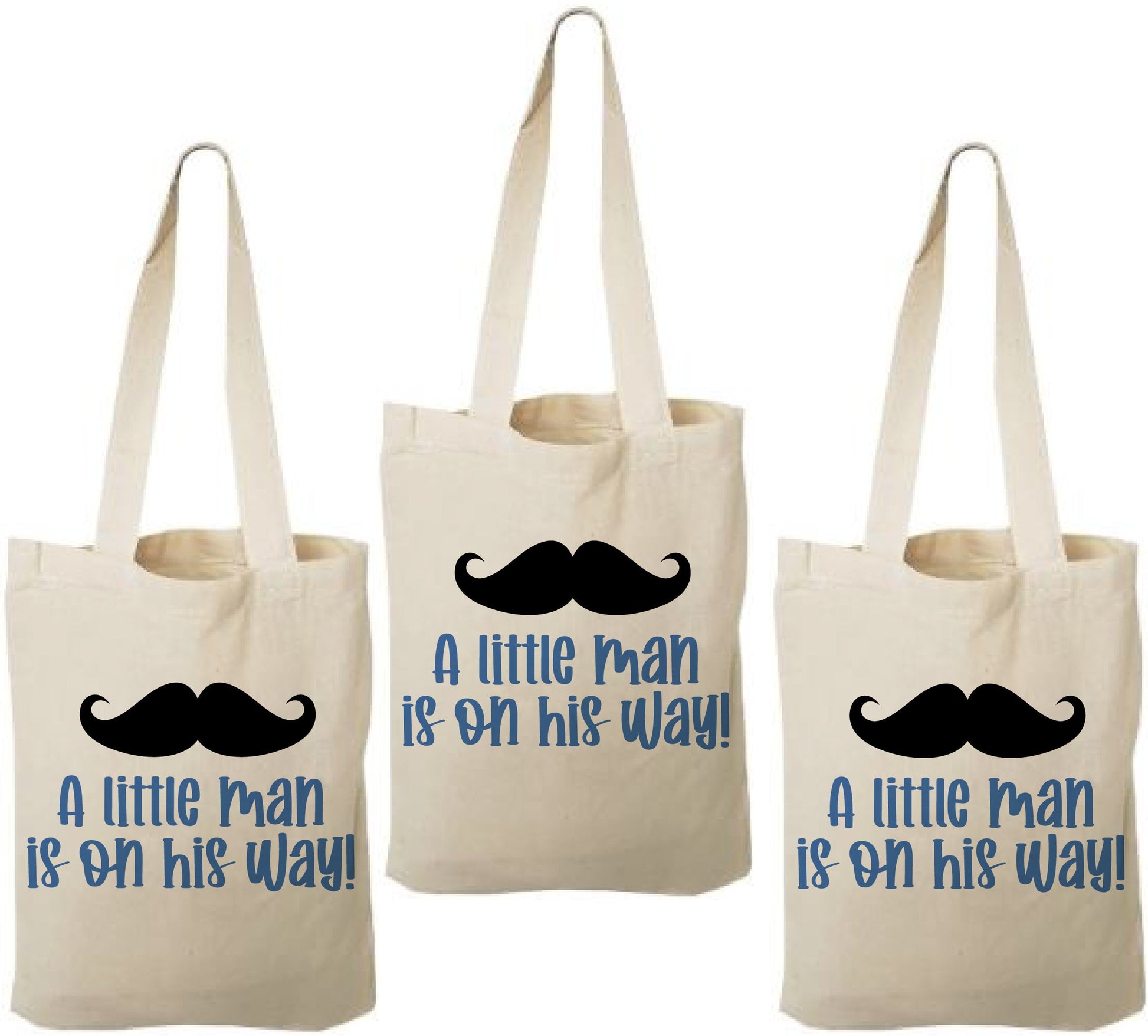 Little Man Mustache Baby Shower Favor Bags - It's A Boy Treat Bags