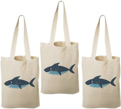Shark Party Favor Bags - Perfect for Shark or Ocean Themed Parties! - Set of Three Bags