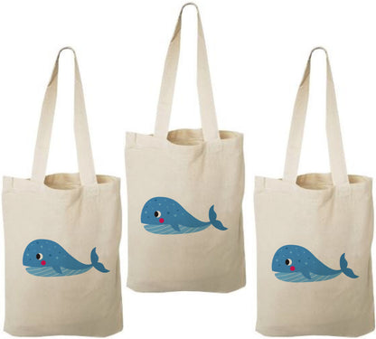Whale Party Favor Bags - Perfect for Whale or Ocean Themed Parties & Events! - Set of Three Bags
