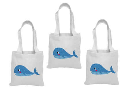 Whale Party Favor Bags - Perfect for Whale or Ocean Themed Parties & Events! - Set of Three Bags