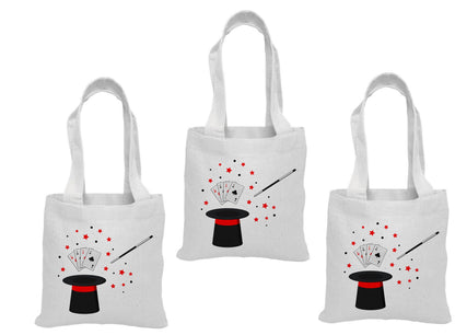 Magic Party Favor Bags – Cotton Canvas Tote, Magician Design