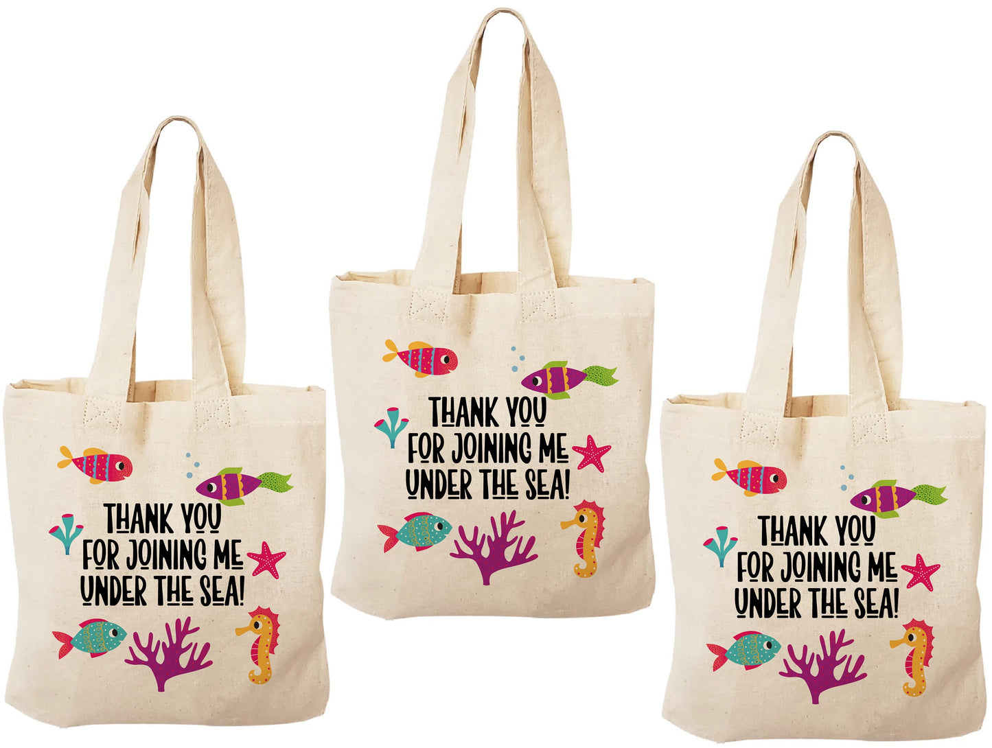 Under The Sea Party Favor Bags - Set of Three Bags
