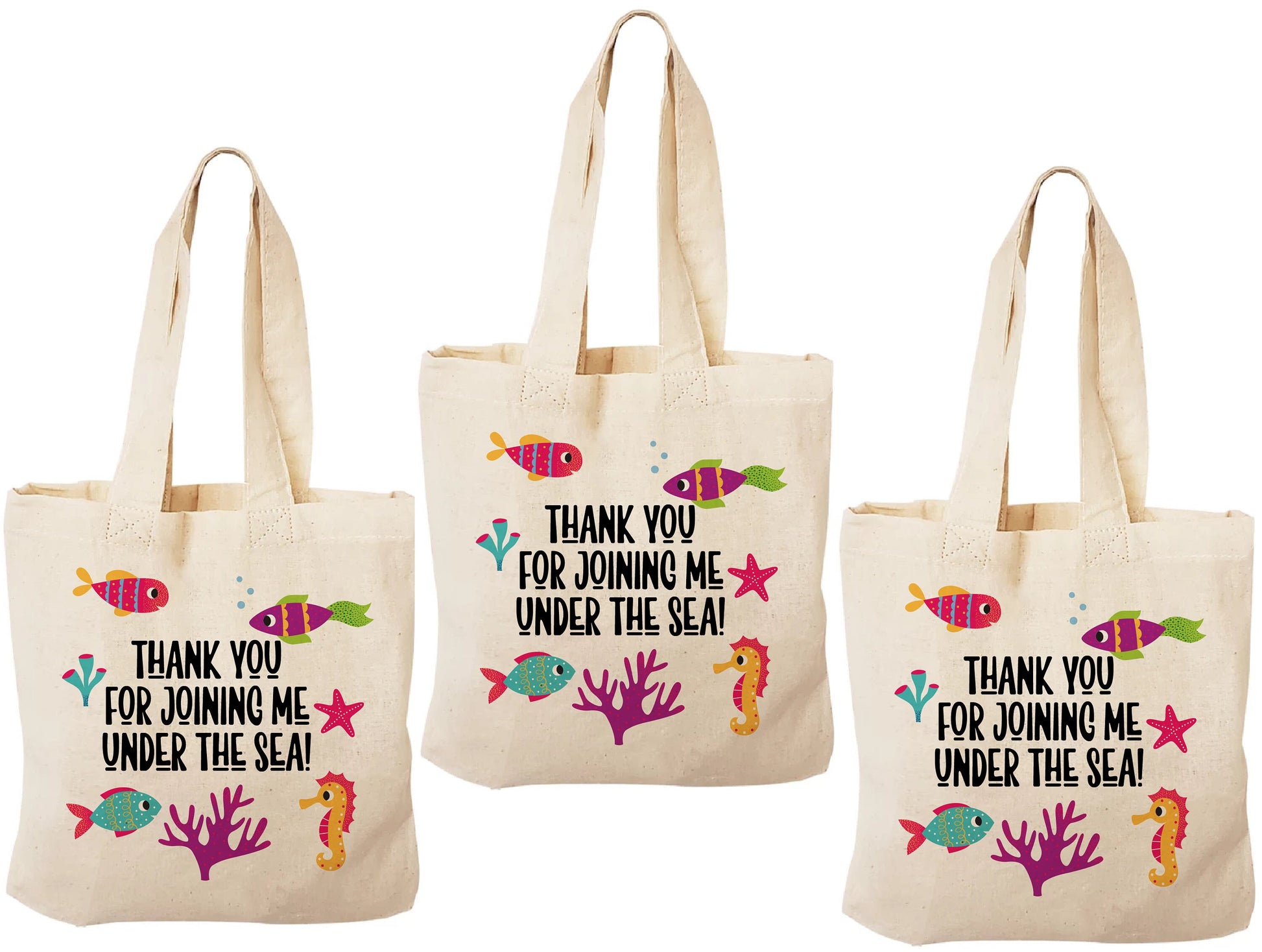 Under The Sea Party Favor Bags - Set of Three Bags