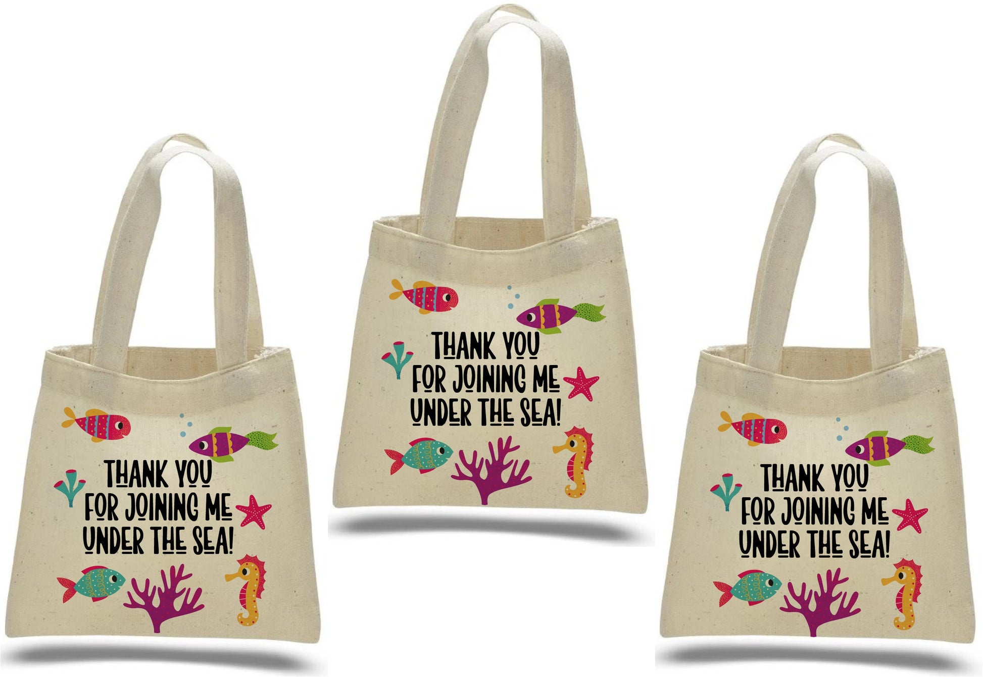 Under The Sea Party Favor Bags - Set of Three Bags